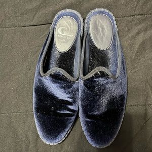 Blue Velvet Gianni Bini Slippers